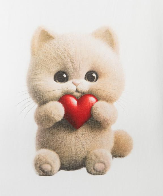 Tee-shirt manches courtes avec motif girly fille vue2 - GEMO 4G FILLE - GEMO