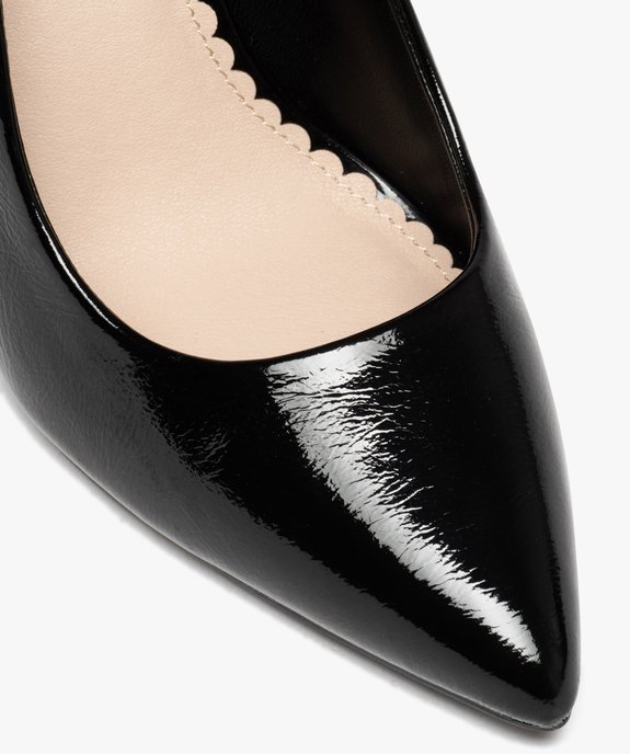 Escarpins femme vernis à talon aiguille et bout pointu vue6 - GEMO(URBAIN) - GEMO