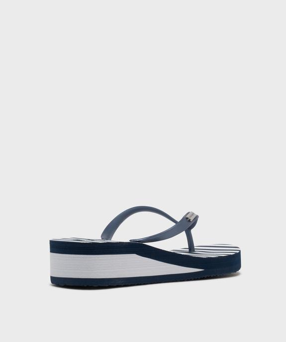 Tongs de plage à talon compensé femme - LuluCastagnette vue4 - LULUCASTAGNETTE - GEMO