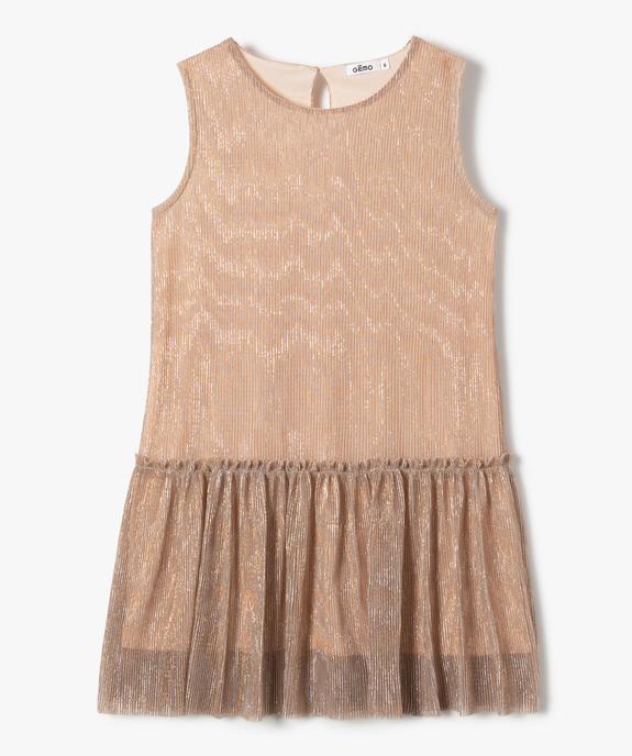 Robe fille scintillante avec volant dans le bas vue1 - GEMO (ENFANT) - GEMO