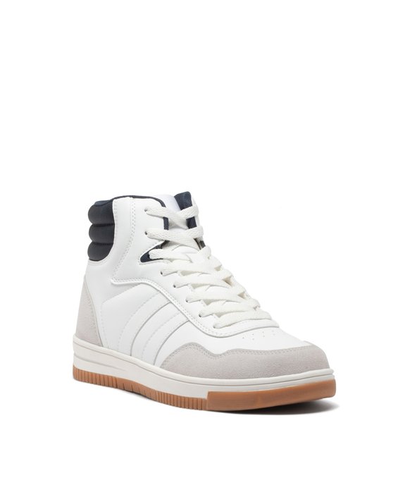 Baskets homme mid-cut à col matelassé contrastant  vue2 - GEMO (SPORTSWR) - GEMO