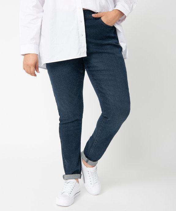 Jean femme grande taille coupe Slim taille normale confort + vue1 - GEMO (G TAILLE) - GEMO