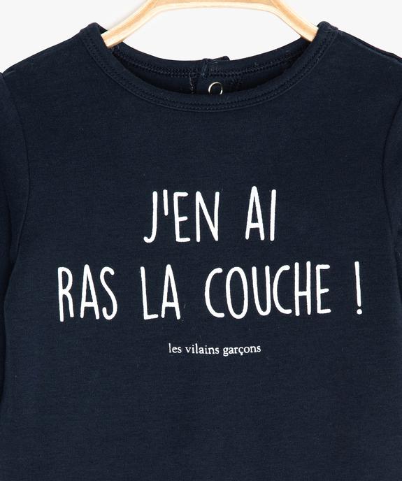 Pyjama bébé garçon à message humoristique - GEMO x Les Vilaines filles vue2 - VILAINES FILLES - GEMO