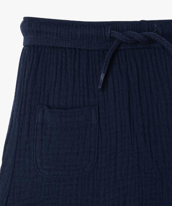 Ensemble 2 pièces en gaze de coton bébé garçon short + tee-shirt vue3 - GEMO(BEBE DEBT) - GEMO