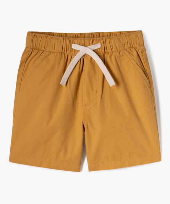 Bermuda en toile légère à taille élastiquée garçon vue5 - GEMO (ENFANT) - GEMO