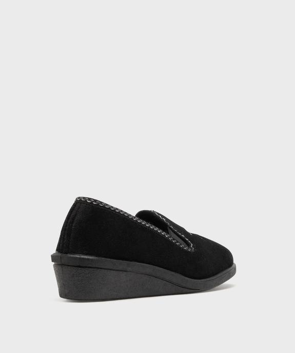 Chaussons enveloppants dessus velours motif fleur femme vue4 - G'FLEX GEMO FOR GOOD - GEMO