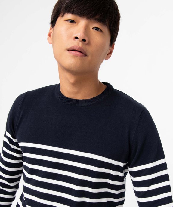 Pull homme à rayures vue2 - GEMO (HOMME) - GEMO