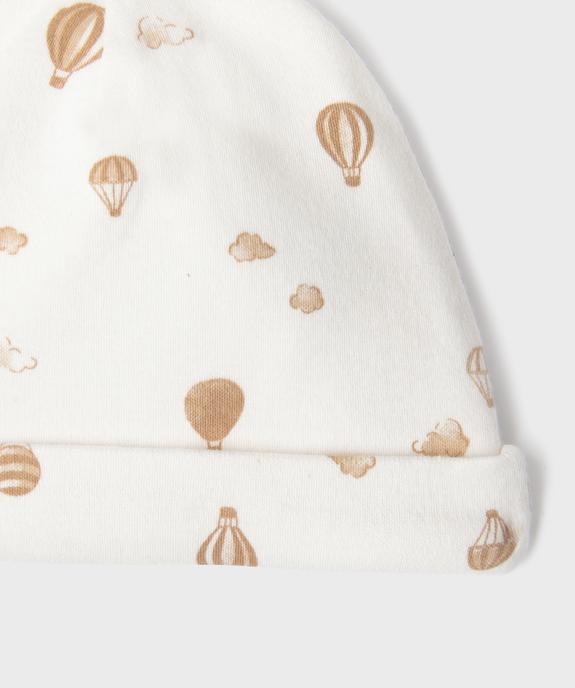 Bonnet de naissance bébé en jersey de coton (lot de 2) vue3 - GEMO(BB COUCHE) - GEMO