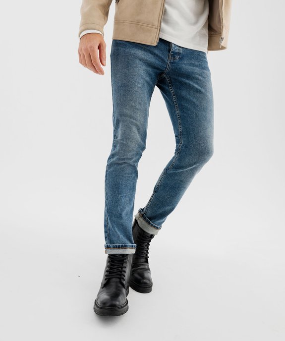 Jean slim pour homme vue1 - GEMO (HOMME) - GEMO