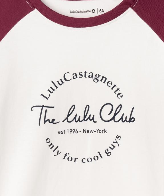Tee-shirt manches longues raglan en jersey de coton imprimé garçon - LuluCastagnette vue2 - LULU CASTAGNETTE G4G D - GEMO