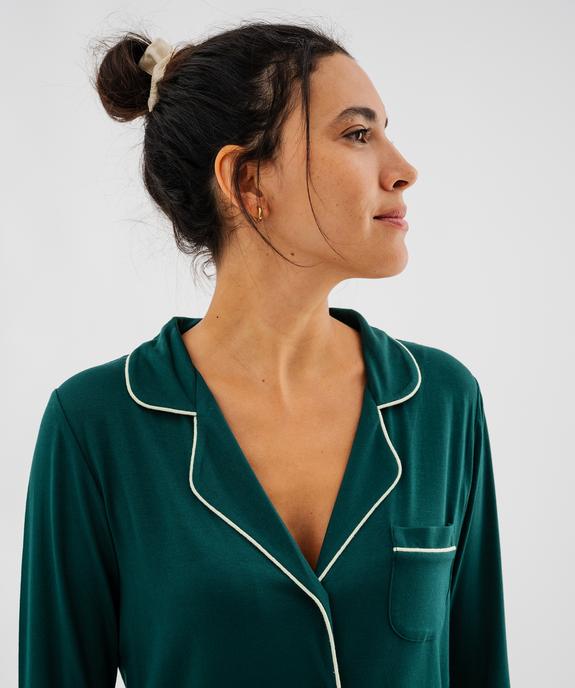 Pyjama boutonné en viscose femme vue4 - GEMO 4G FEMME - GEMO