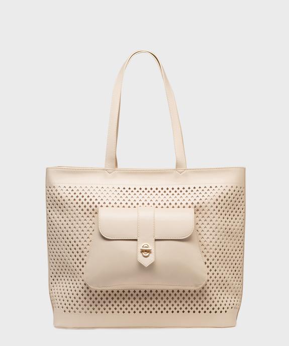 Sac cabas grand format ajouré femme vue2 - GEMO (ACCESS) - GEMO