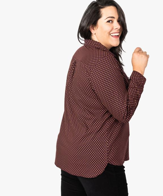 Blouse femme en stretch à motifs vue3 - GEMO (G TAILLE) - GEMO