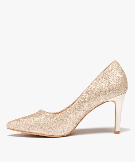 Escarpins femme à talon aiguille et dessus pailleté vue4 - GEMO(URBAIN) - GEMO