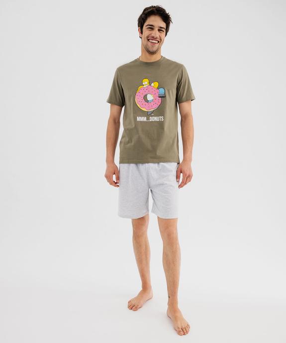 Pyjashort bicolore homme - The  Simpsons vue4 - SIMPSONS - GEMO
