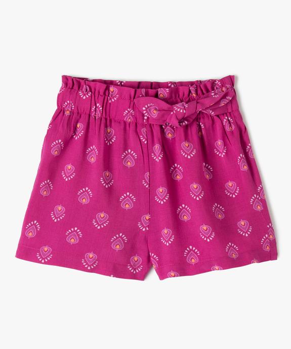 Short bébé fille imprimé à taille élastique vue1 - GEMO 4G BEBE - GEMO