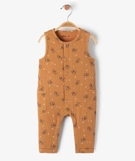 Combinaison bébé en double gaze vue1 - GEMO(BB COUCHE) - GEMO