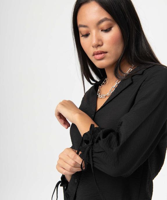 Chemise femme en matière texturée avec manches 3/4 vue2 - GEMO(FEMME PAP) - GEMO