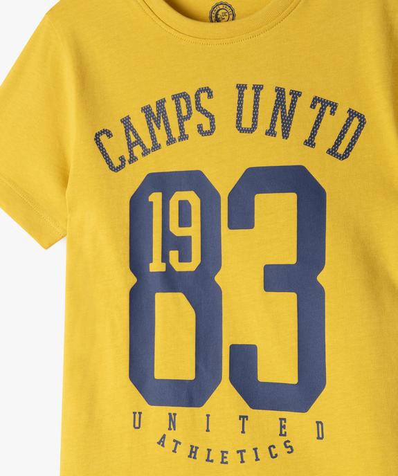 Tee-shirt manches courtes en coton imprimé garçon - Camps United vue2 - CAMPS GEMO FOR GOOD - GEMO