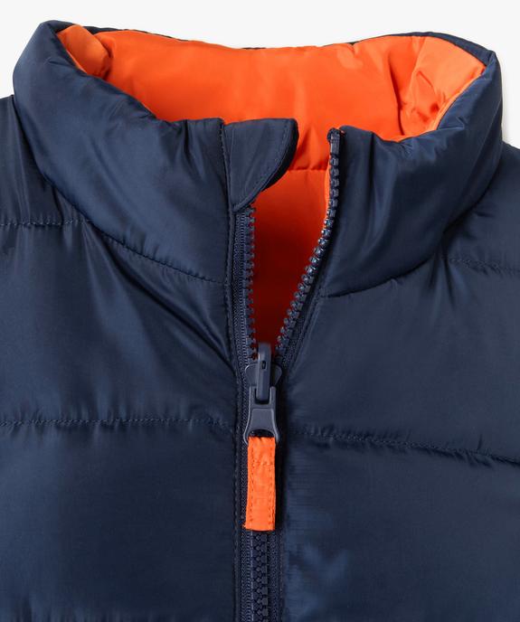 Doudoune garçon sans manches réversible et déperlante avec rembourrage en fibres recyclées vue4 - GEMO 4G GARCON - GEMO