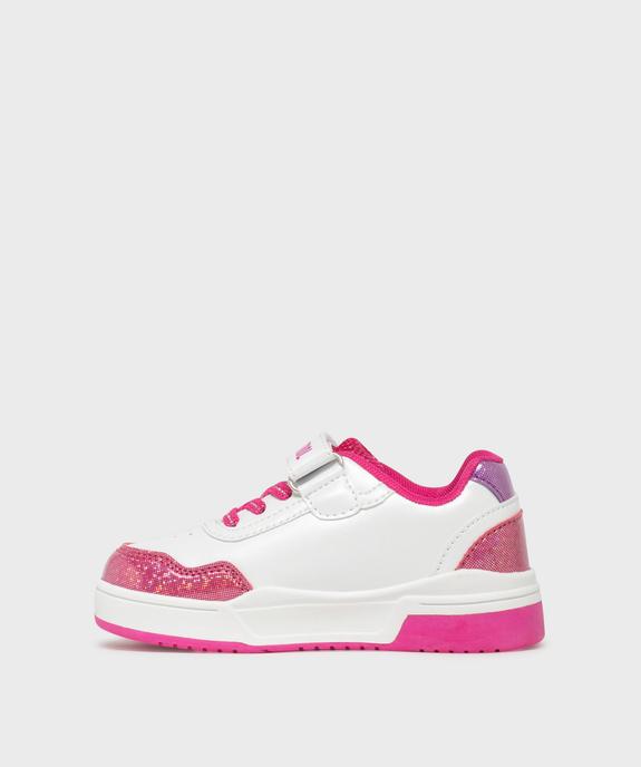 Baskets basses à lacets élastiques et scratch fille - La Pat'Patrouille vue3 - PAT PATROUILLE - GEMO