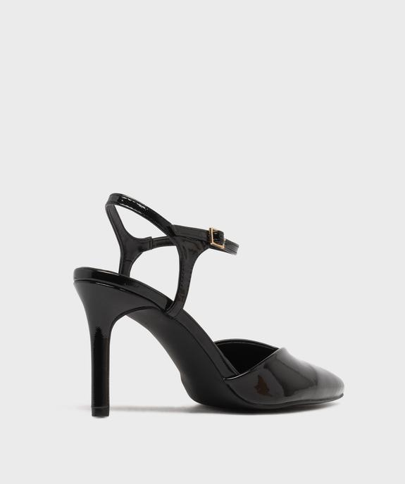 Escarpins slingback vernis à talon haut femme - Follow Me vue4 - FOLLOW ME - GEMO