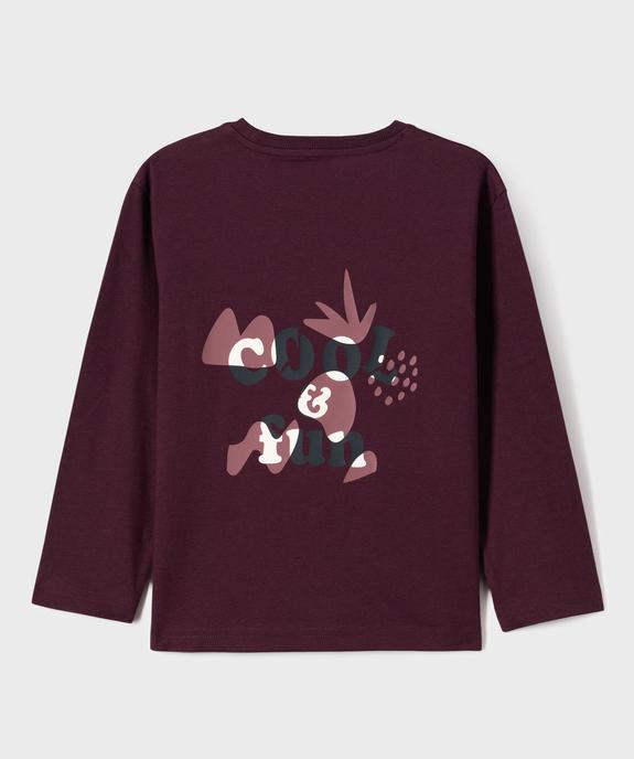 Tee-shirt manches longues avec motif poitrine et dos garçon vue4 - GEMO 4G GARCON - GEMO