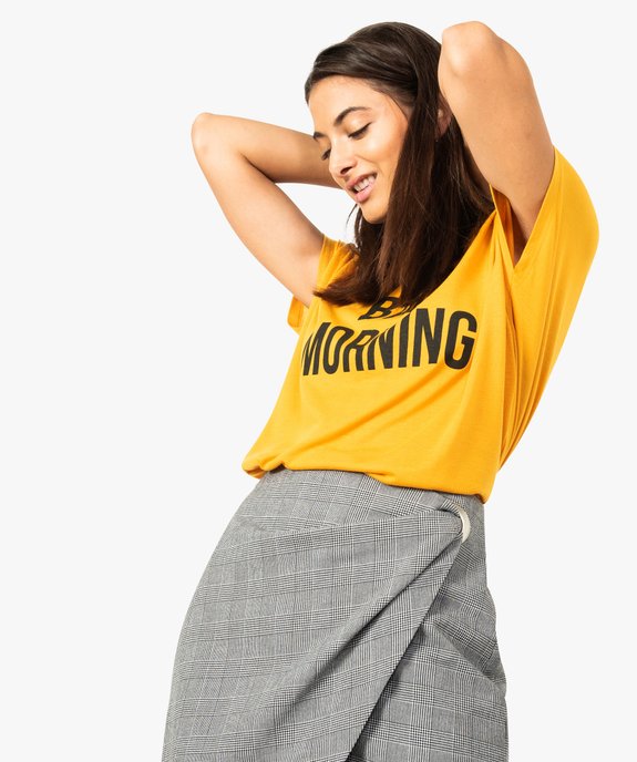 Tee-shirt femme loose imprimé  vue1 - GEMO(FEMME PAP) - GEMO
