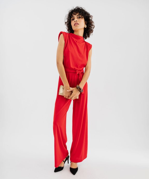 Combinaison pantalon fluide avec épaulettes femme vue2 - GEMO(FEMME PAP) - GEMO