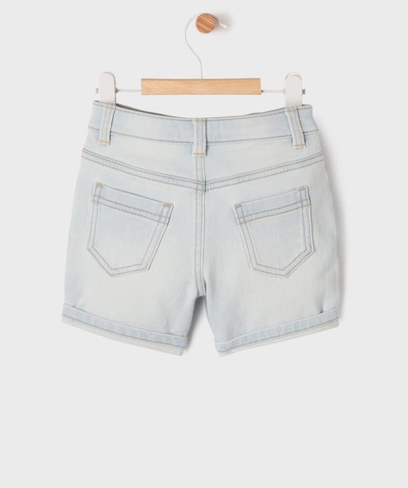 Short en jean extensible avec taille ajustable bébé garçon vue3 - GEMO 4G BEBE - GEMO