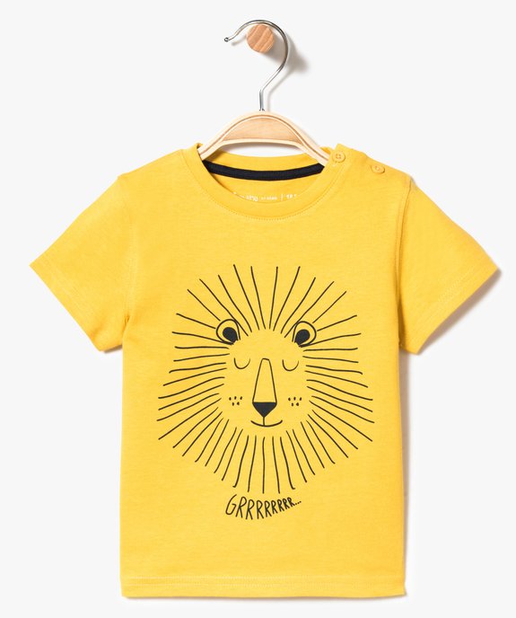 Tee-shirt bébé garçon à manches courtes et grand motif devant vue1 - GEMO(BEBE DEBT) - GEMO