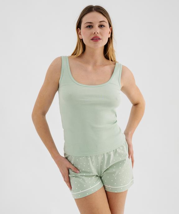 Bas de pyjama short à motifs coeurs femme vue4 - GEMO 4G FEMME - GEMO