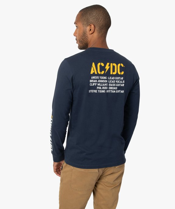Tee-shirt homme avec motif ACDC à manches longues vue3 - ACDC - GEMO