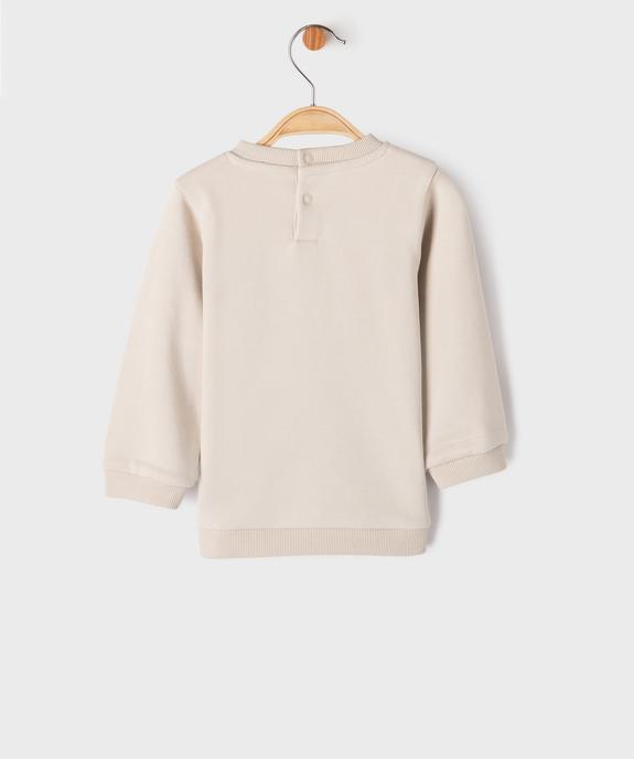 Sweat molletonné avec inscriptions en relief bébé garçon vue3 - GEMO 4G BEBE - GEMO