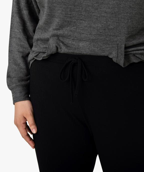 Pantalon de pyjama femme grande taille resserré dans le bas  vue2 - GEMO 4G FEMME - GEMO