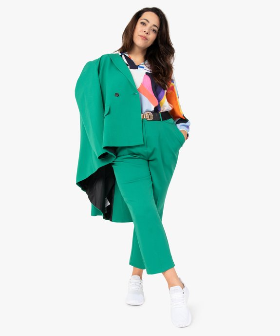 Pantacourt femme grande taille fluide uni vue5 - GEMO (G TAILLE) - GEMO