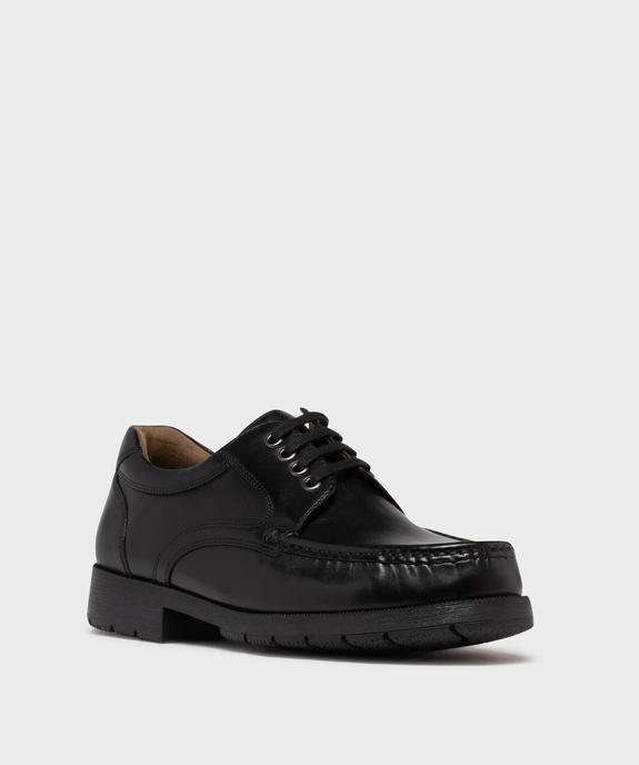 Derbies homme dessus en cuir uni avec lacets plats - Pierre Cardin  vue8 - PIERRE CARDIN CONFORT - GEMO