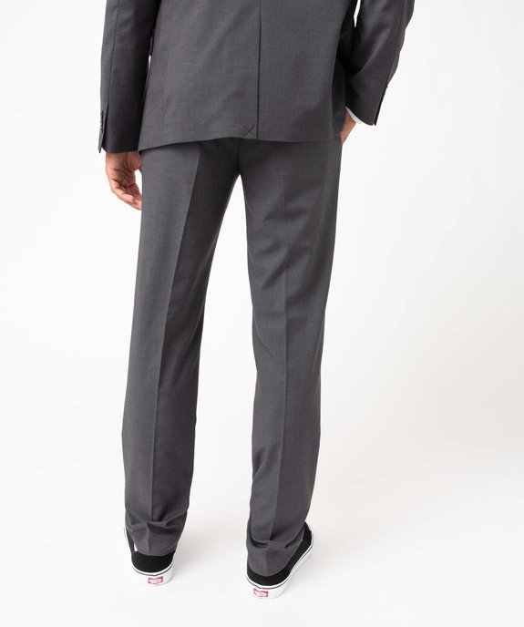 Pantalon de costume homme en toile coupe droite vue3 - GEMO (HOMME) - GEMO