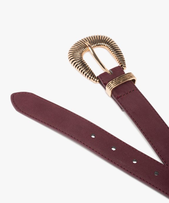 Ceinture femme aspect velours avec boucle ciselée vue2 - GEMO (ACCESS) - GEMO