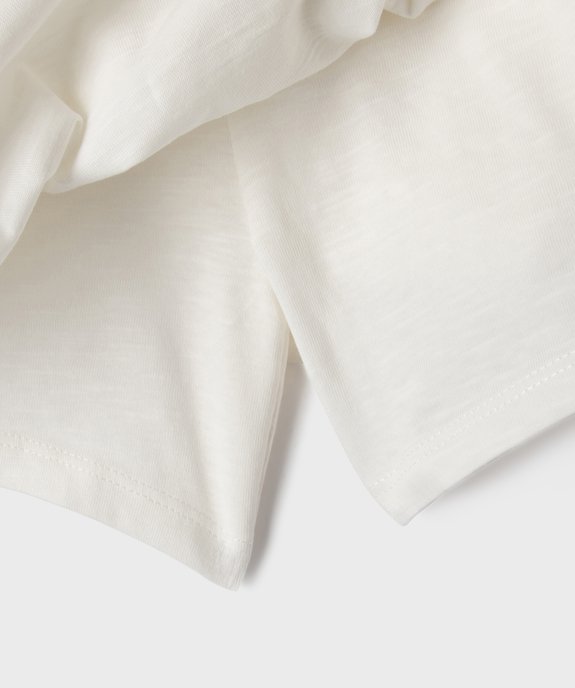 Jupe short à volants et taille à smocks fille vue2 - GEMO 4G FILLE - GEMO