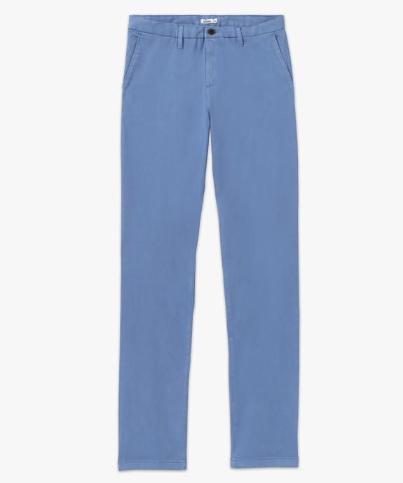 Pantalon chino en coton stretch coupe Slim homme vue4 - GEMO 4G HOMME - GEMO