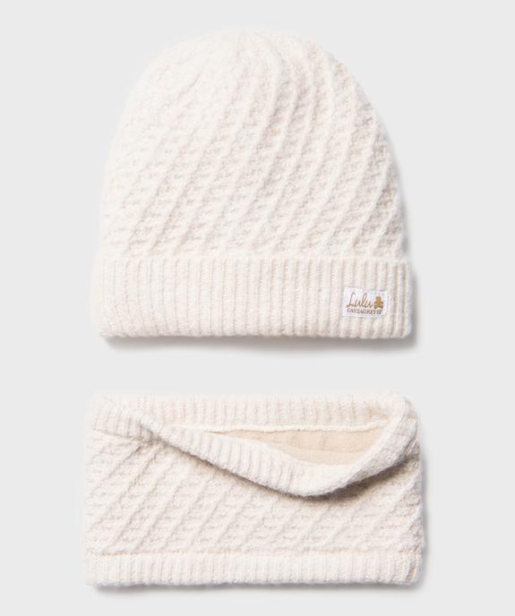 Ensemble 2 pièces bonnet et snood doublés polaire bébé - LuluCastagnette vue1 - LULUCASTAGNETTE - GEMO