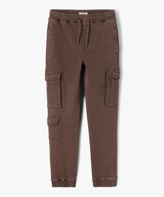 Pantalon jogger coupe slim avec taille ajustable garçon vue1 - GEMO (JUNIOR) - GEMO
