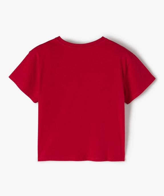 Tee-shirt fille avec motif sur l’avant vue3 - GEMO 4G FILLE - GEMO