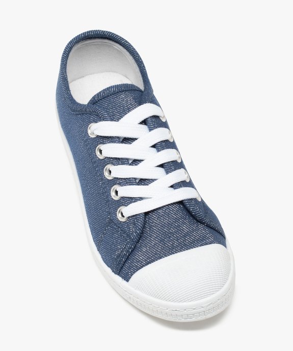 Baskets fille en toile à bout renforcé fermeture lacets vue5 - GEMO (ENFANT) - GEMO