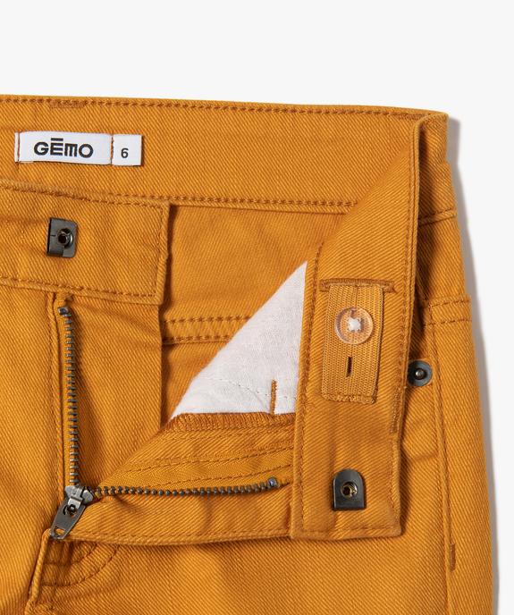 Pantalon garçon uni coupe Slim extensible  vue2 - GEMO 4G GARCON - GEMO