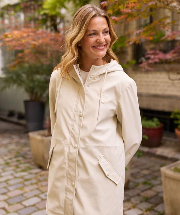 Imperméable déperlant à capuche rayée femme - LuluCastagnette vue7 - LULUCASTAGNETTE - GEMO