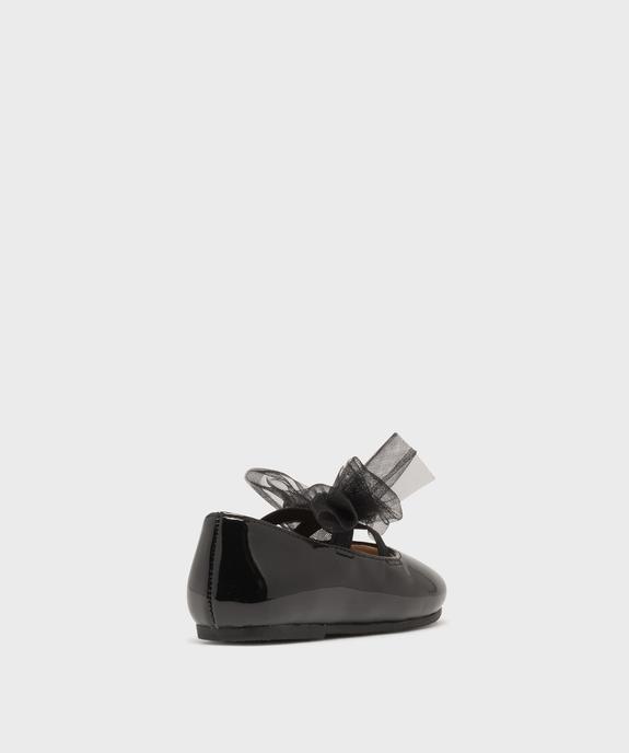 Ballerines vernies à brides élastiques et nœud en tulle bébé fille vue4 - LOVELY WINGS - GEMO