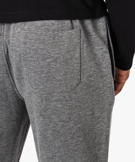 Jogging homme en molleton uni vue2 - GEMO (HOMME) - GEMO