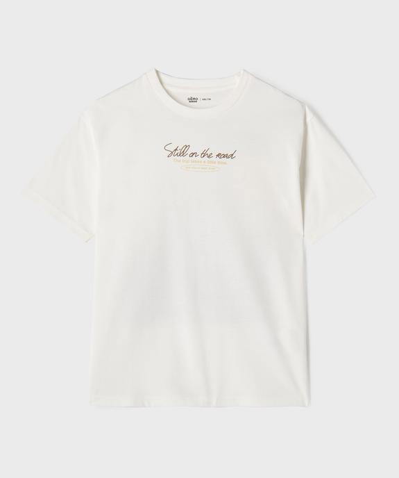 Tee-shirt manches courtes avec motif dos garçon vue1 - GEMO 4G GARCON - GEMO